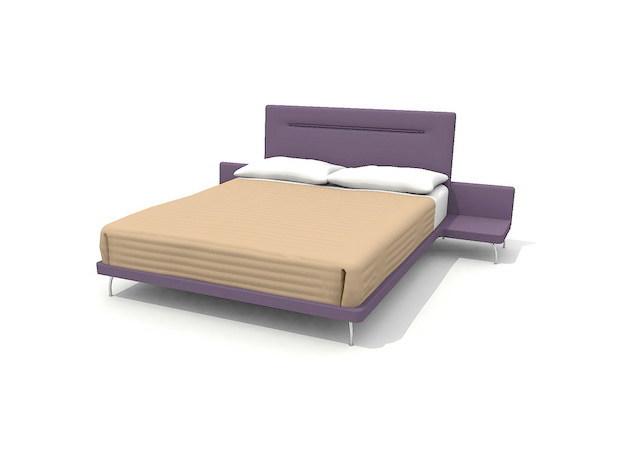 现代床3d模型家具图片素材126